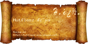 Hutflesz Éva névjegykártya